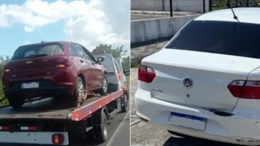 Arma de fogo e carros roubados são apreendidos pela PM na BR-324