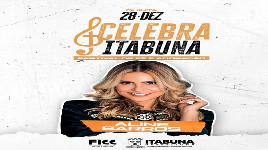 Prefeitura de Itabuna confirma Aline Barros como atração do Celebra em Dezembro 